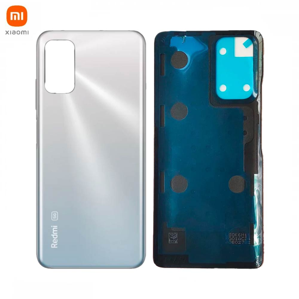3000000080924.jpg Cache Arrière Original Xiaomi Redmi Note 10 5G 550500012E9X Argent Chrome – Image 1
