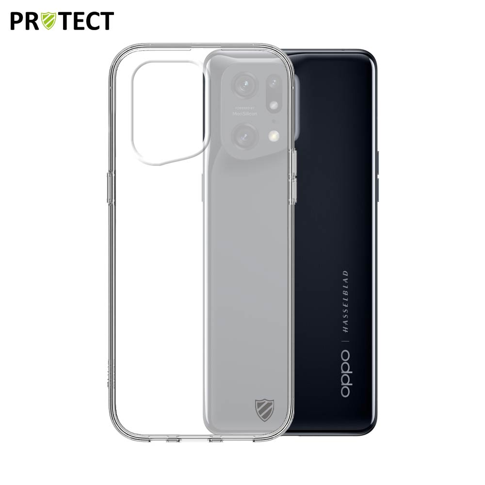 3000000120583.jpg Coque Silicone PROTECT pour OPPO Find X5 Pro Transparent – Image 1