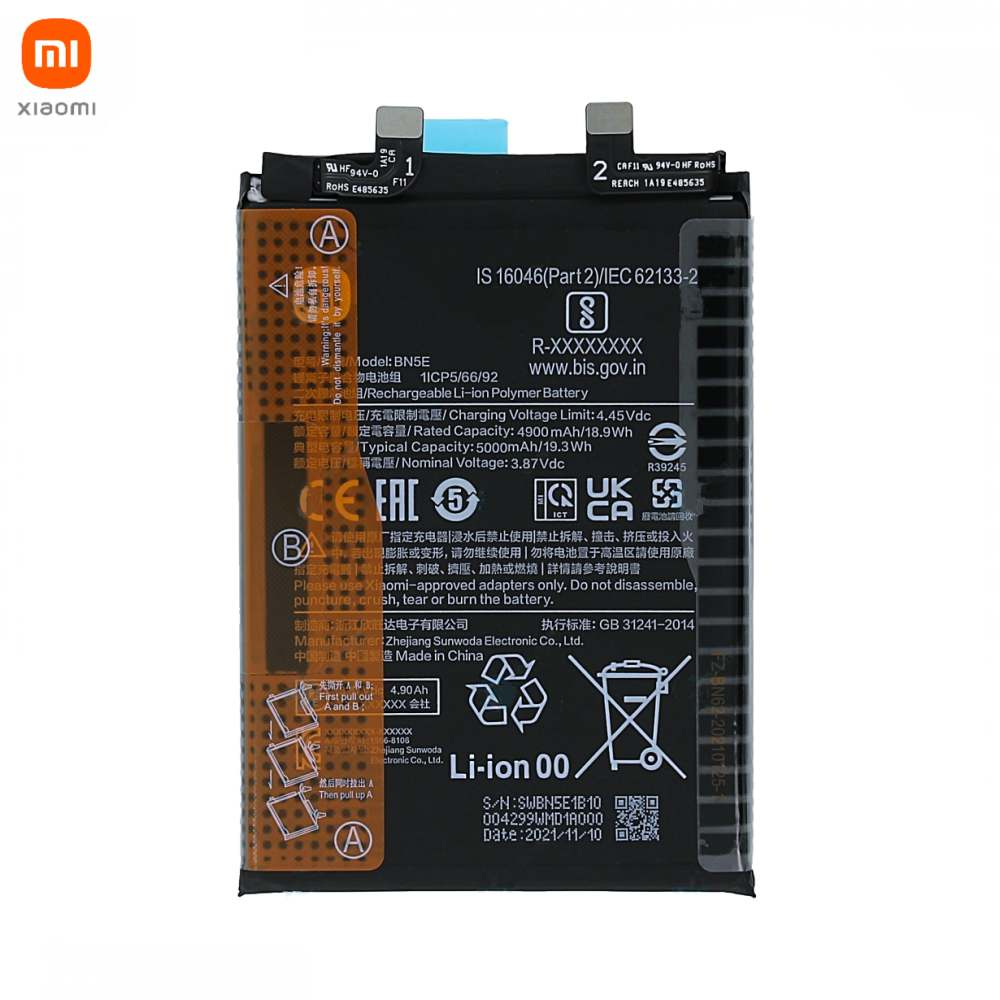3000000259511.jpg Batterie Originale Xiaomi Redmi Note 11 Pro 5G/Poco X4 Pro 5G/Redmi Note 12 Pro 4G 1330102000076B 46020000A2LM 46020000A41G 46020000CQ1G BN5E – Image 1