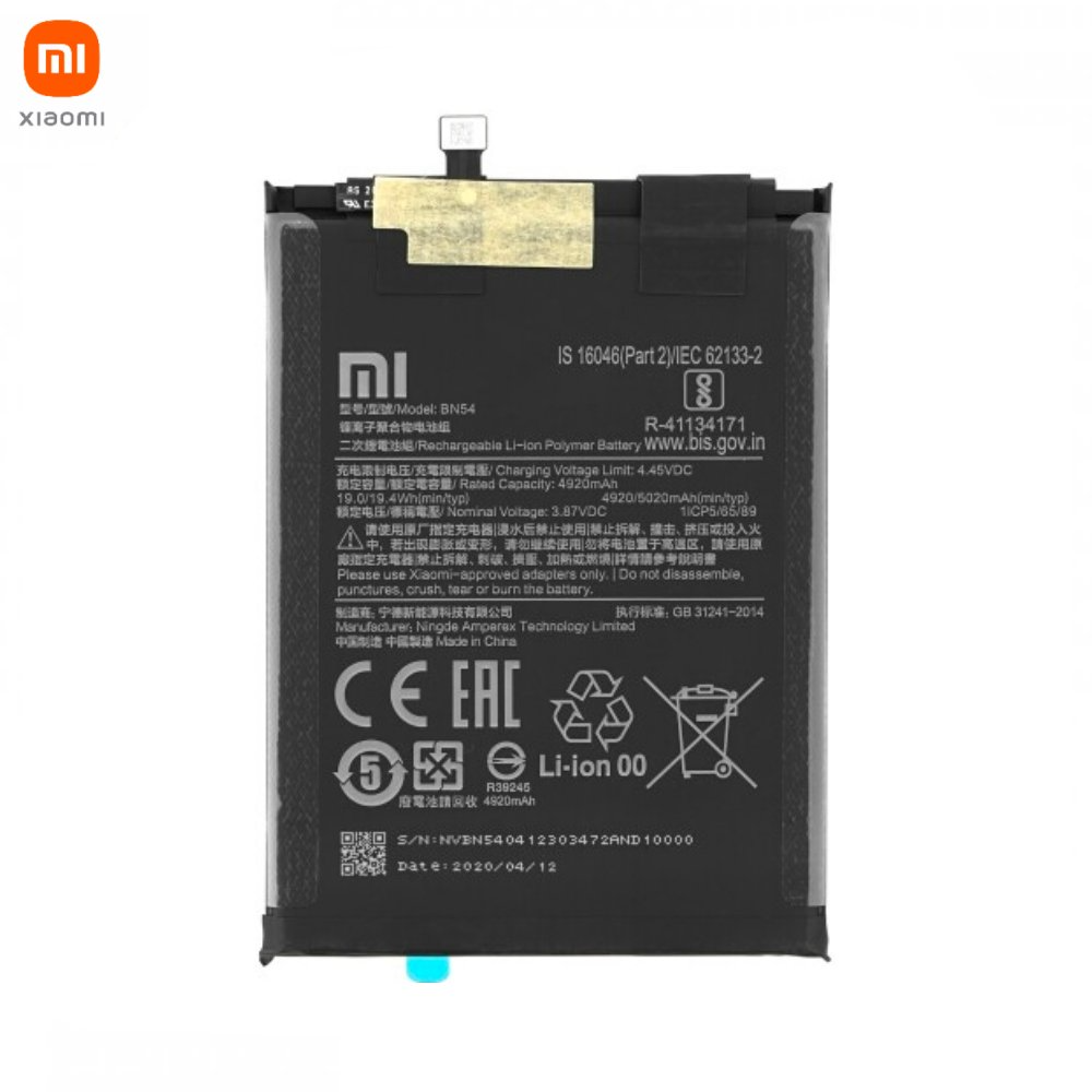 3000000259542.jpg Batterie Originale Xiaomi Redmi 9/Redmi Note 9 460200001J1G 460200003P1G BN54 – Image 1