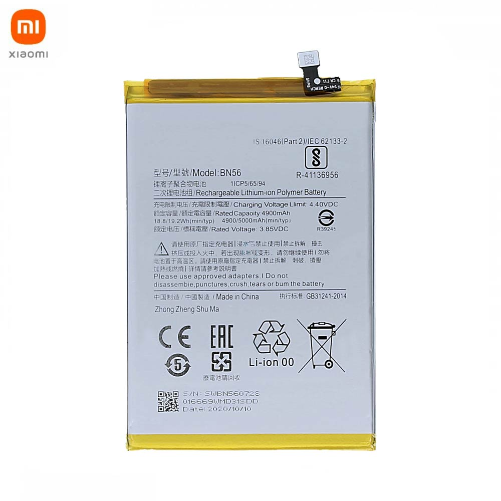 3000000314463.jpg Batterie Originale Xiaomi Redmi 9A/Redmi 9C NFC/Redmi 10A/Redmi A1/Redmi A1+ 1330101000135B 46020000425D 46020000DWLM BN56 – Image 1
