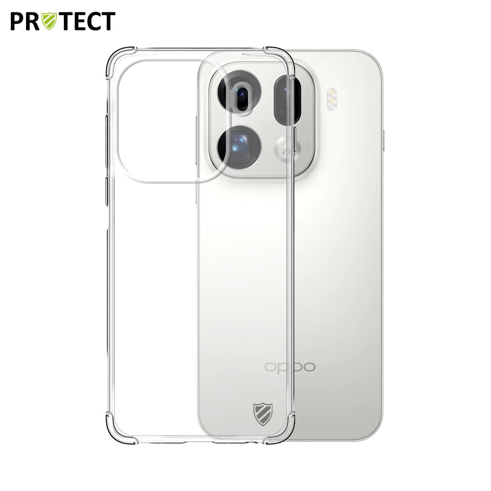 3000000415269.jpg Coque Silicone Renforcée PROTECT pour OPPO Find X9 Pro Transparent – Image 1