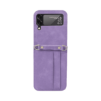 Housse de Protection Samsung Galaxy Z Flip 3 5G F711 avec Lanière Violet – Image 2