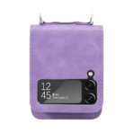 Housse de Protection Samsung Galaxy Z Flip 3 5G F711 avec Lanière Violet – Image 3