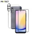 Pack de Protection Coque + Protection Lentille + Verre Trempé PROTECT pour Samsung Galaxy A25 5G A256 Transparent