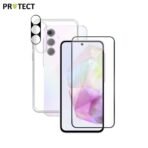 Pack de Protection Coque + Protection Lentille + Verre Trempé PROTECT pour Samsung Galaxy A35 5G A356 Transparent