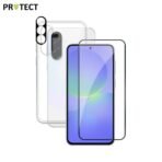 Pack de Protection Coque + Protection Lentille + Verre Trempé PROTECT pour Samsung Galaxy A36 5G A366 Transparent