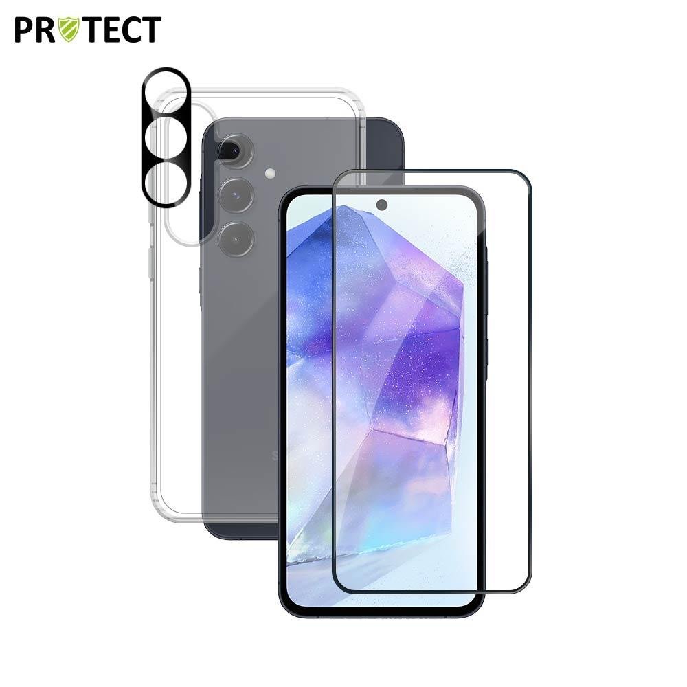 img_4756 Pack de Protection Coque + Protection Lentille + Verre Trempé PROTECT pour Samsung Galaxy A55 5G A556 Transparent – Image 1