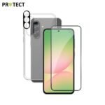 Pack de Protection Coque + Protection Lentille + Verre Trempé PROTECT pour Samsung Galaxy A56 5G A566 Transparent