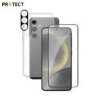Pack de Protection Coque + Protection Lentille + Verre Trempé PROTECT pour Samsung Galaxy S24 5G S921 Transparent