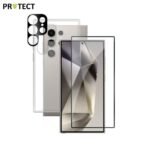 Pack de Protection Coque + Protection Lentille + Verre Trempé PROTECT pour Samsung Galaxy S24 Ultra 5G S928 Transparent