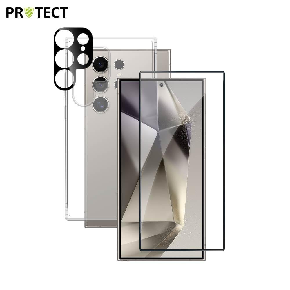img_4776 Pack de Protection Coque + Protection Lentille + Verre Trempé PROTECT pour Samsung Galaxy S24 Ultra 5G S928 Transparent – Image 1