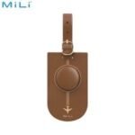 Traceur GPS MILI MiTag Duo avec Étiquette de Bagage en Cuir PU Apple Find My & Google Find Hub Blanc