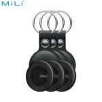 Traceur GPS MILI MiTag Duo avec Étui en Cuir PU (x3) Apple Find My & Google Find Hub Noir