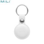 Traceur GPS MILI MiTag Duo avec Étui en Cuir PU Apple Find My & Google Find Hub Blanc – Image 2
