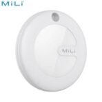 Traceur GPS MILI MiTag Duo avec Étui en Cuir PU Apple Find My & Google Find Hub Blanc – Image 3