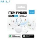 Traceur GPS MILI MiTag Duo avec Étui en Cuir PU Apple Find My & Google Find Hub Blanc
