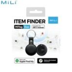 Traceur GPS MILI MiTag Duo avec Étui en Cuir PU Apple Find My & Google Find Hub Noir – Image 4