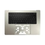 Top Case Apple MacBook Pro Retina 16" M1 Pro/M1 Max (2021) A2485/MacBook Pro 16" M2 Pro/M2 Max (2023) A2780 sans Rétro-Éclairage AZERTY Argent