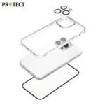 Pack de Protection Coque + Protection Lentille + Verre Trempé PROTECT pour Apple iPhone 13 Transparent