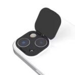 Protection Lentille avec Cache Protecteur de Caméra Apple iPhone 14/iPhone 14 Plus/iPhone 15/iPhone 15 Plus Noir – Image 3