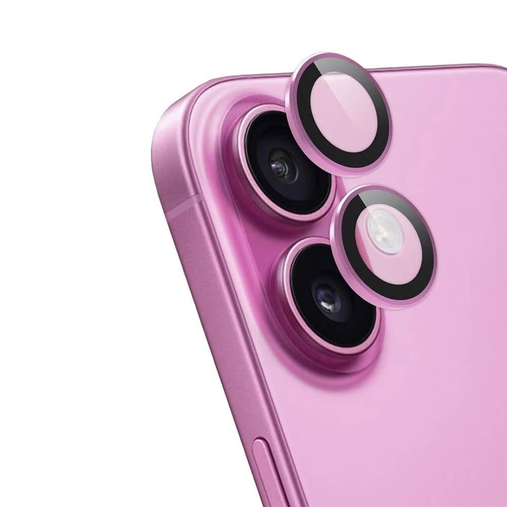 img_6163 Protection Lentille Apple iPhone 16/iPhone 16 Plus Rose – Image 1