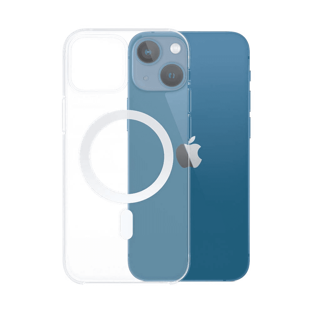 img_6181 Coque Silicone MagSafe Compatible pour Apple iPhone 13 Mini Transparent – Image 1