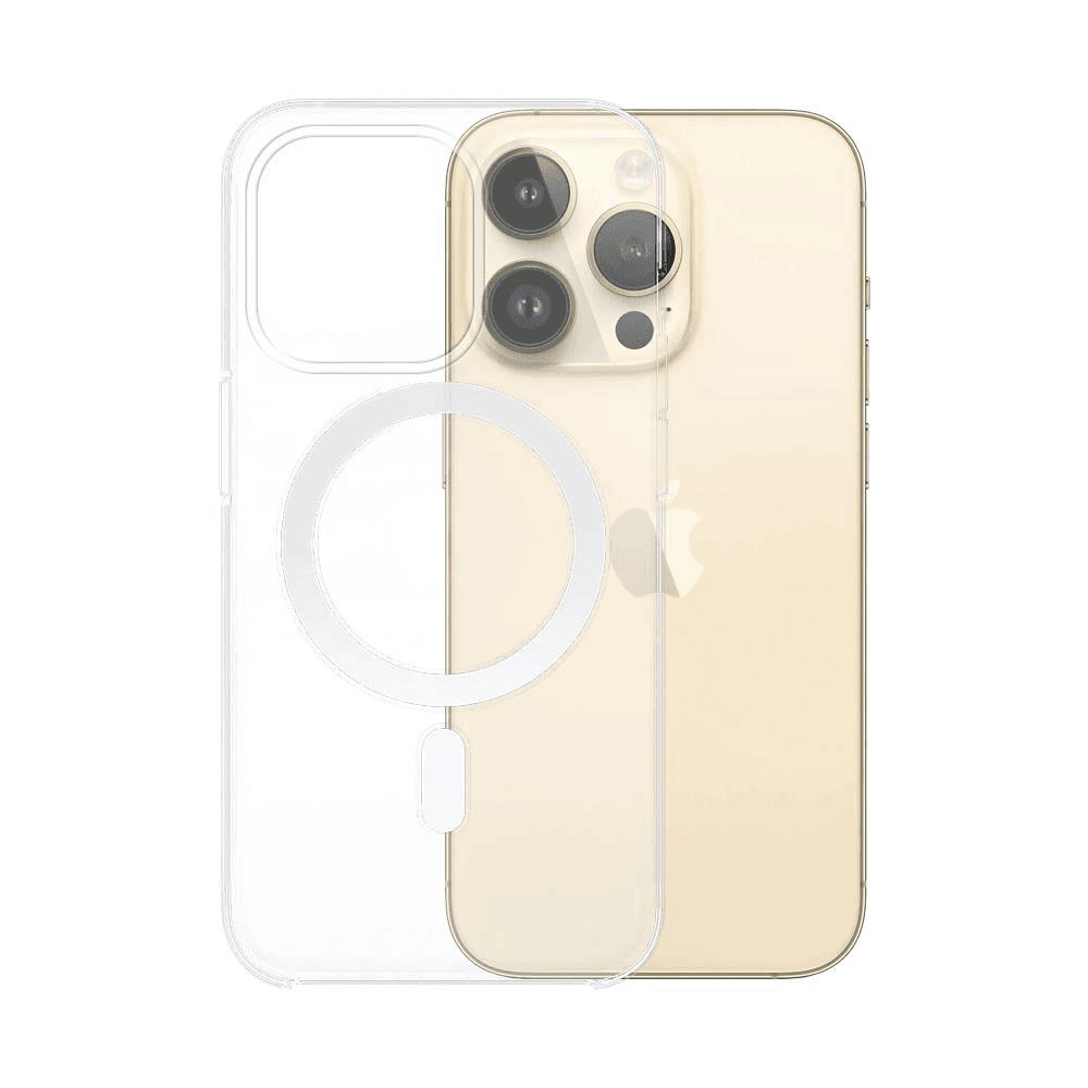 img_6191 Coque Silicone MagSafe Compatible pour Apple iPhone 14 Pro Max Transparent – Image 1