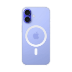 Coque Silicone MagSafe Compatible pour Apple iPhone 16 Transparent