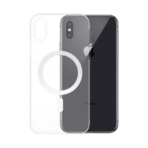 Coque Silicone MagSafe Compatible pour Apple iPhone X/iPhone XS Transparent