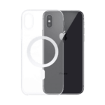 Coque Silicone MagSafe Compatible pour Apple iPhone X/iPhone XS Transparent