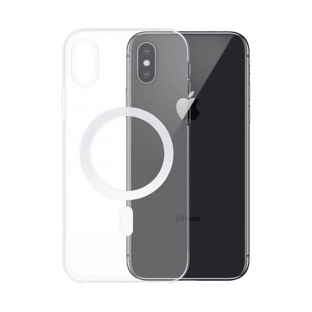 img_6224 Coque Silicone MagSafe Compatible pour Apple iPhone X/iPhone XS Transparent – Image 1