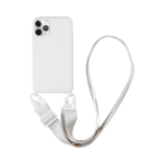Coque Silicone avec Bandoulière Apple iPhone 11 Pro (#16) Blanc