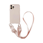 Coque Silicone avec Bandoulière Apple iPhone 12 Pro (#4) Rose Gold