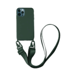 Coque Silicone avec Bandoulière Apple iPhone 12 Pro Max (#9) Vert Foncé