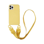 Coque Silicone avec Bandoulière Apple iPhone 15 Pro Max (#14) Jaune