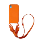 Coque Silicone avec Bandoulière Apple iPhone XR (#13) Orange