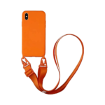 Coque Silicone avec Bandoulière Apple iPhone XS Max (#13) Orange