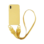 Coque Silicone avec Bandoulière Apple iPhone XS Max (#14) Jaune