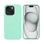 Coque Bambou Biodégradable PROTECT pour Apple iPhone 15 (#4) Vert Menthe