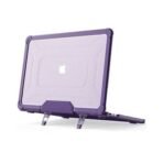 Coque de Protection Renforcée avec Support Apple MacBook Pro Retina 16" M1 Pro/M1 Max (2021) A2485/MacBook Pro 16" M2 Pro/M2 Max (2023) A2780 Violet