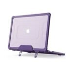 Coque de Protection Renforcée avec Support Apple MacBook Pro Retina 16" M1 Pro/M1 Max (2021) A2485/MacBook Pro 16" M2 Pro/M2 Max (2023) A2780 Violet