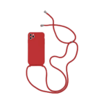 Coque Silicone avec Cordon Apple iPhone 14 Pro Max (15) Rouge