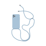 Coque Silicone avec Cordon Apple iPhone 13 Pro Max (03) Bleu Clair