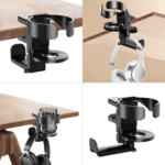 Porte-Gobelet de Bureau avec Support Casque Noir | GSM Multi Services